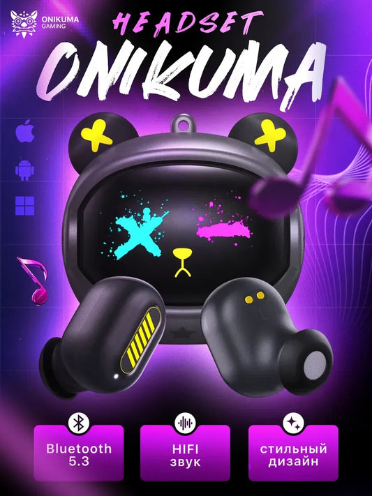 ONIKUMA T20 FlipSound – Auriculares Gaming Inalámbricos con Estuche Giratorio