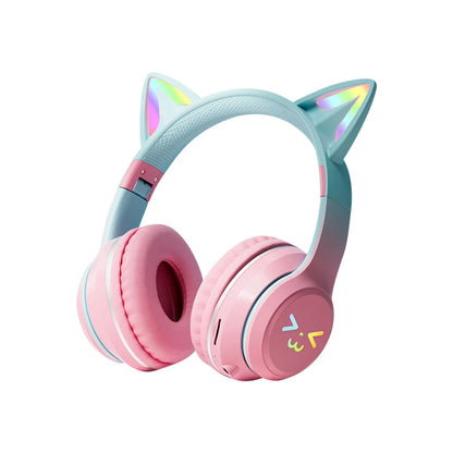 MeowGlow Beats – Auriculares RGB con Orejitas de Gato y Sonido Estéreo