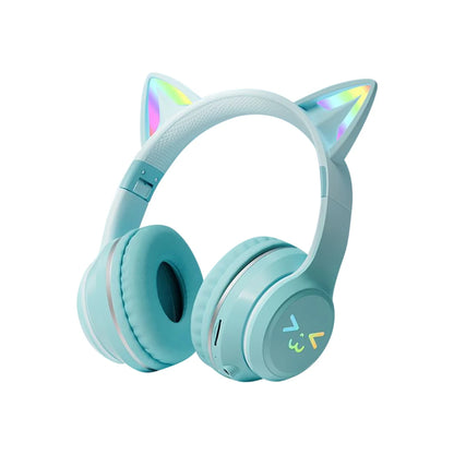 MeowGlow Beats – Auriculares RGB con Orejitas de Gato y Sonido Estéreo
