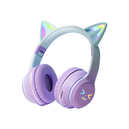 MeowGlow Beats – Auriculares RGB con Orejitas de Gato y Sonido Estéreo