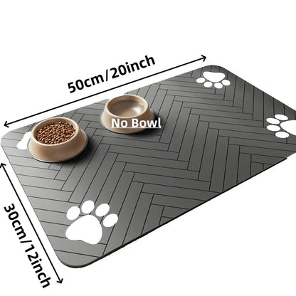 PetZone Dry – Tapete Absorbente e Impermeable para Comida y Agua de Mascotas