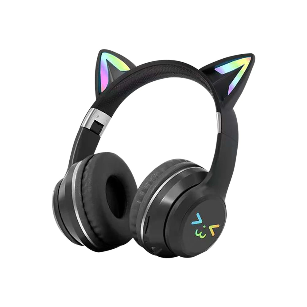 MeowGlow Beats – Auriculares RGB con Orejitas de Gato y Sonido Estéreo
