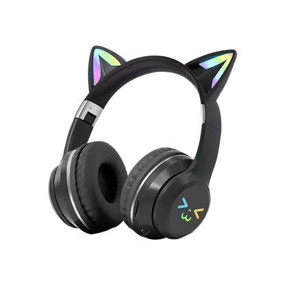 MeowGlow Beats – Auriculares RGB con Orejitas de Gato y Sonido Estéreo