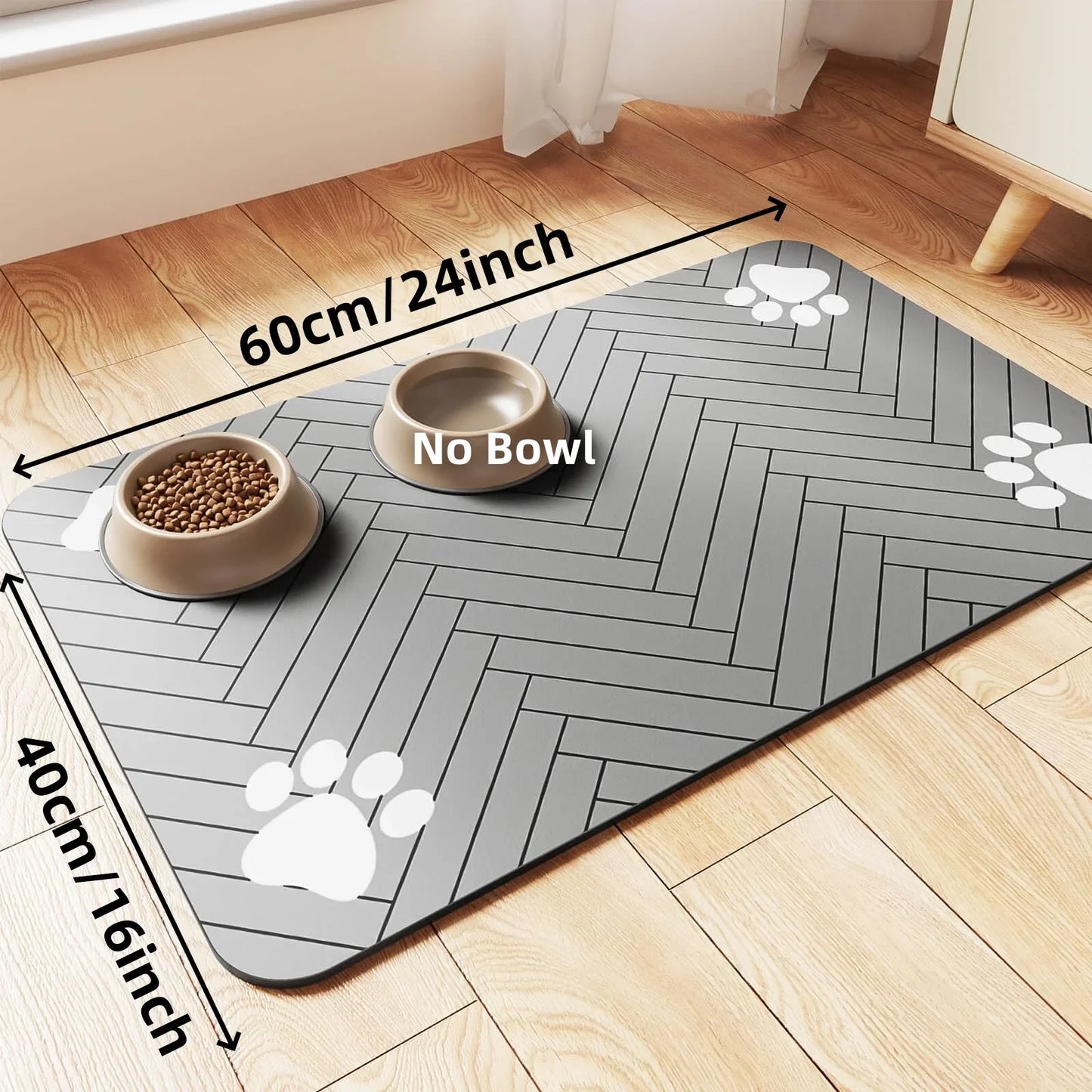 PetZone Dry – Tapete Absorbente e Impermeable para Comida y Agua de Mascotas