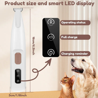 PawTrim LED Pro – Recortador Premium para Patas con Luz y Pantalla